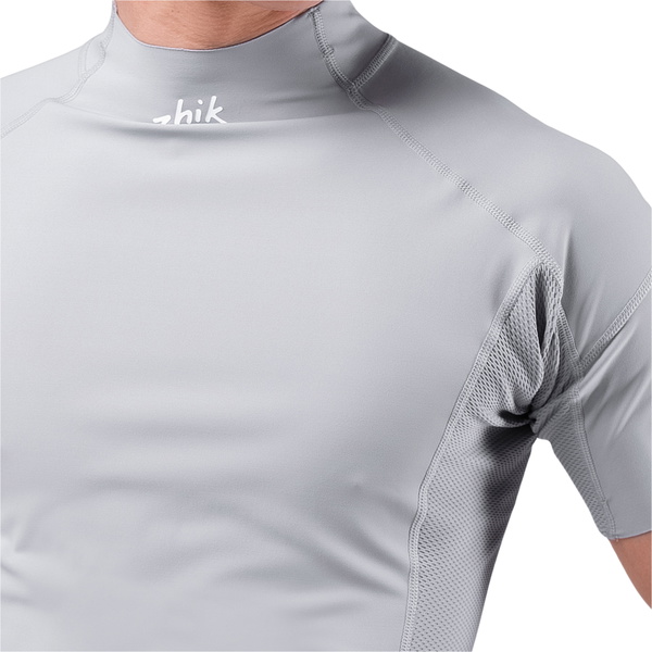 Zhik Mens Eco Spandex UPF50+ Short Sleeve Top DTP-0067-M-PLT - Platinum